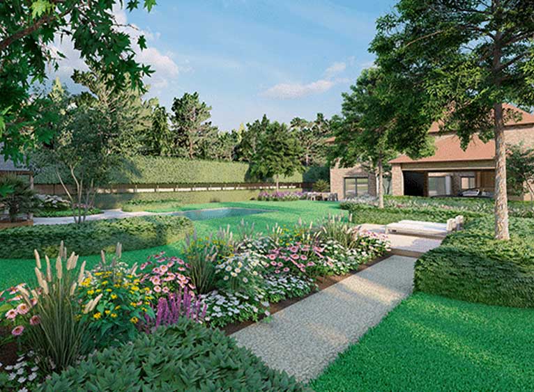 Tuindesign grote tuin